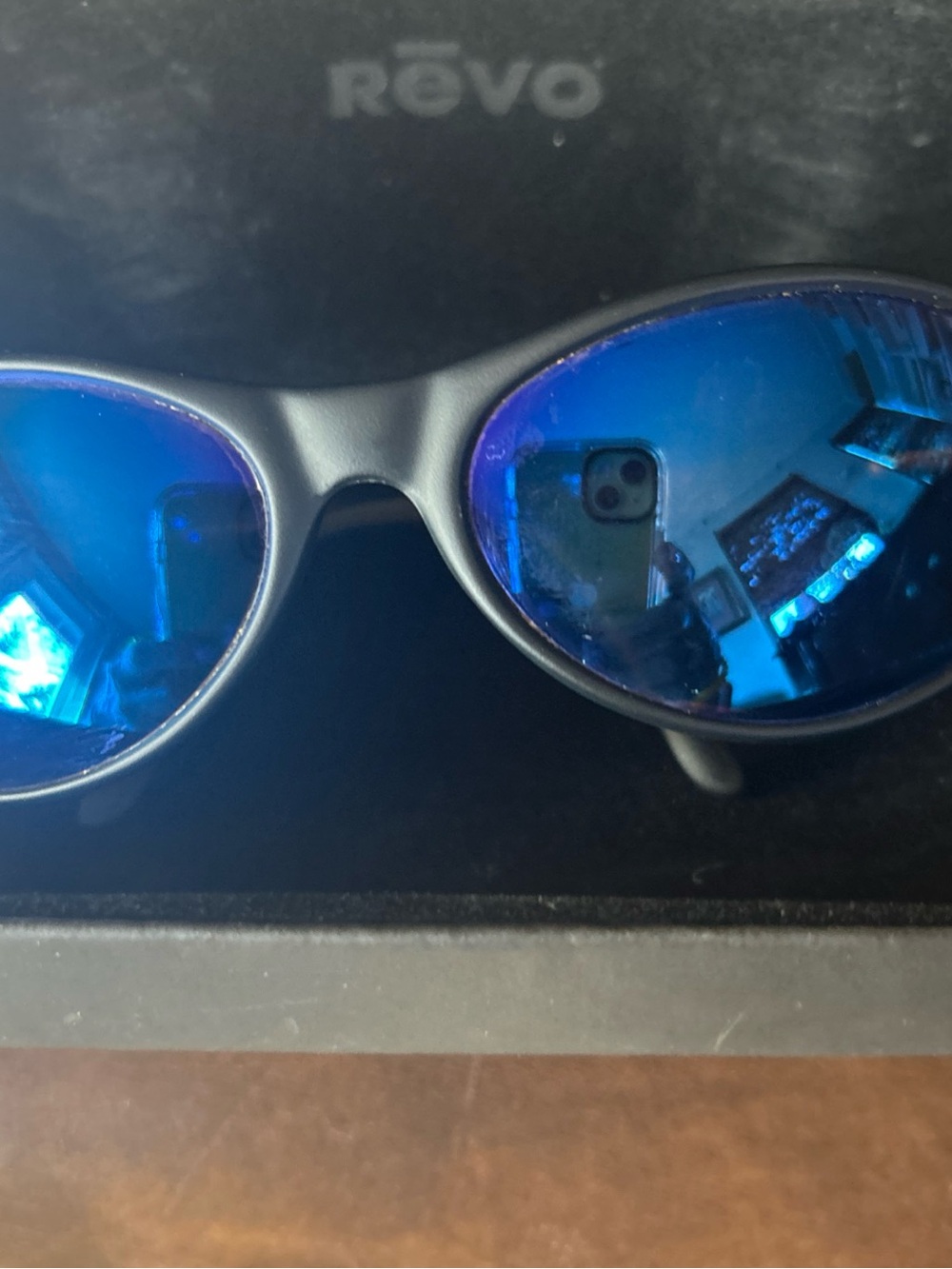 Revo Sunglasses with Blue Mirrored Lenses